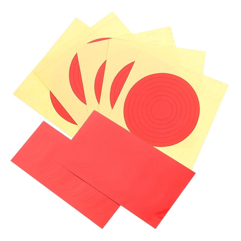 Gatuida 7 Sheets Pressure Gauge Identification Stickers Red Easy Apply Removable Labels - Image 1
